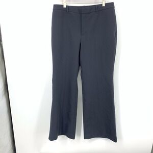 Uniqlo Women Size XL 32 34‎ Pants Blue Smart Flare Trousers Stretch High Rise